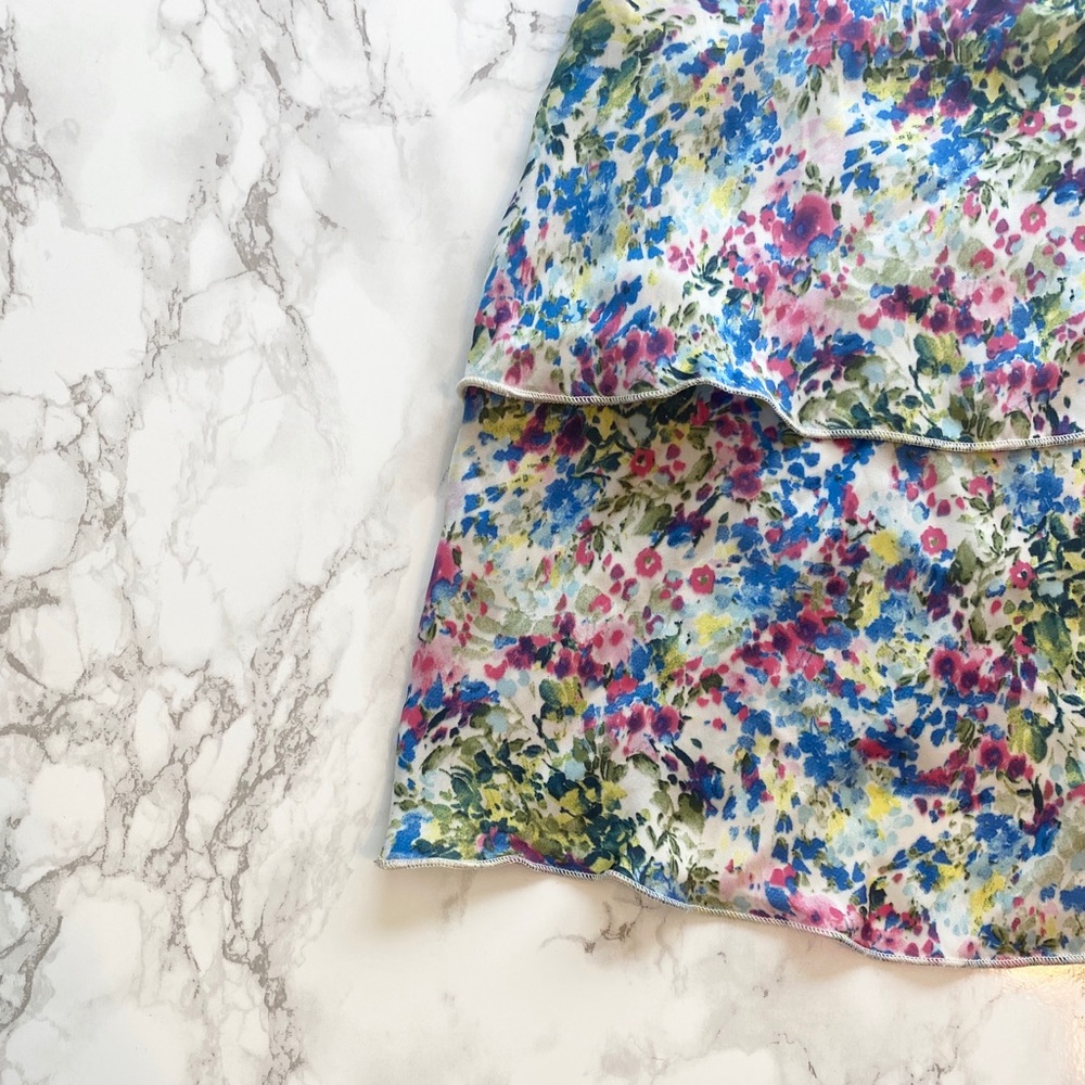 Guess Floral Crop Top Multicolor Size XS - Picture 2 of 4